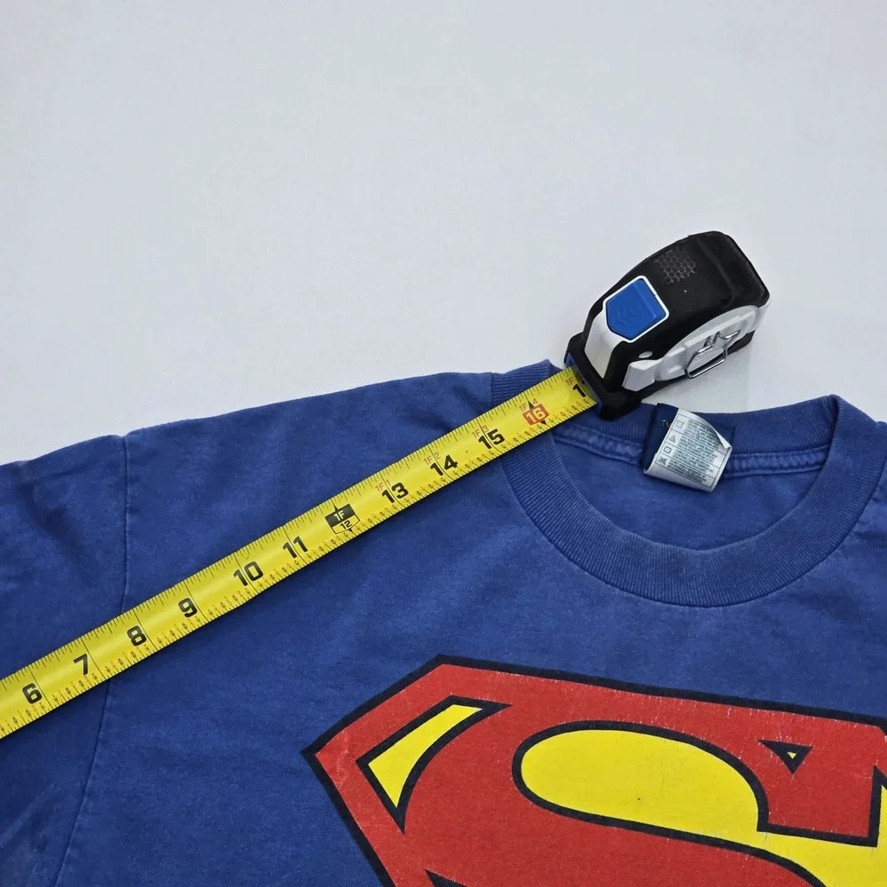 Vintage 2007 Superman T Shirt Blue Alstyle AAA DC Comics Graphic Tee Mens Large